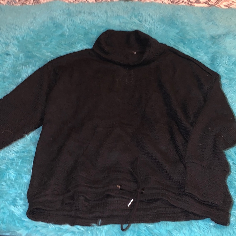 Funnel neck textured pullover NWT